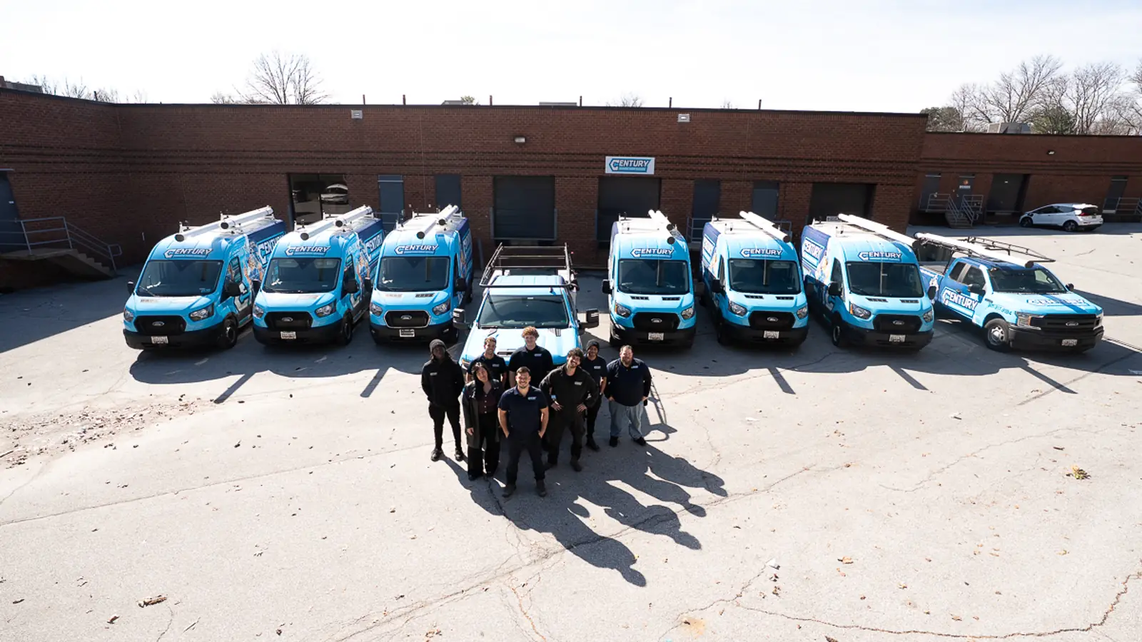Century Garage Door vans and technicians